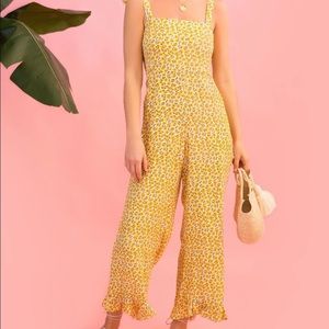 Faithfull The Brand Frankie jumpsuit in Marguerite yellow floral